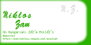 miklos zam business card